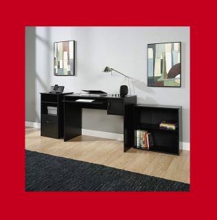 Mainstays 3 Piece Desk Shelves Dorm or Office or Home Black Brand New
