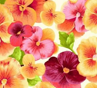 Perfect Pansy Allover Marcus Bros Fabric