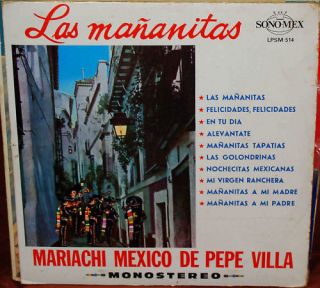 Mariachi Mexico de Pepe Villa Las Mañanitas LP VG 2