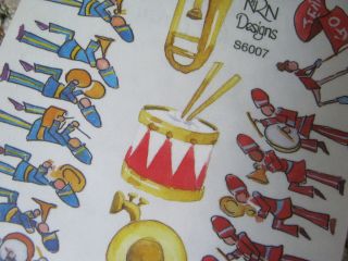 Marching Band Scrapbook Stickers Instruments on Sheet NRN Designs L K