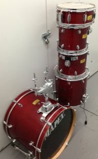 Mapex Pro M Maple Drums   Beautiful Cherry Stain   Matching Bass Hoops