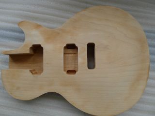 Mahogany L P Guitar Body Maple Top Tremolo Bridge Carved Unfinish Set