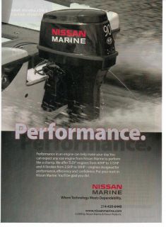2011 Nissan Marine Outboard Motor Boat Magazine Print Advertisement