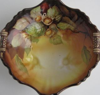  ANTIQUE VINTAGE HAND PAINTED NIPPON BOWL MORIAGE FOOTED BOWL M MARK