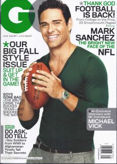 GQ Magazine Mark Sanchez Fall Style Gay Soldiers Vick