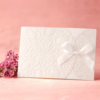 Hands Card 1 Sample Set Wedding Invitation Pure Love Silk Lace