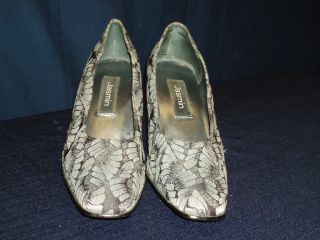Ladies 8 5B Gray Patterned High Heel Jasmin Shoes