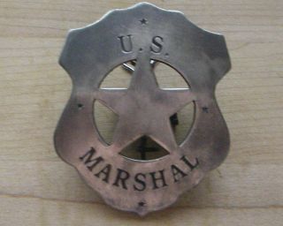 Marshall Badge B w 4 Sheriff Western Police