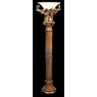  Safari Alabama Roll Tide Floor Lamp Torchere Martelle Antiqued Gold