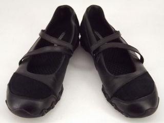 Womens Shoes Black Leather Skechers 7 M Mary Jane Comfort