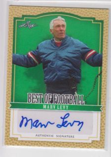 2012 Leaf Best of Football Marv Levy Ba ML1 Shortprint Autograph SP