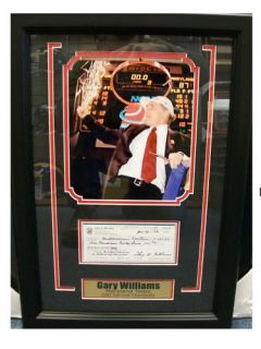 Gary Williams Autographed Maryland Terps Framed Check