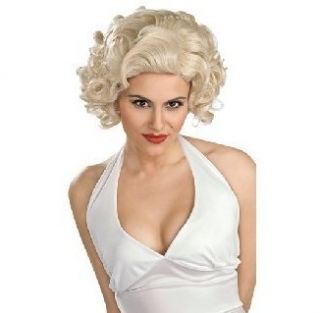 Marilyn Monroe Hollywood Star Legend Womens Blonde Curly Hair Wig