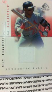  Tatis 2001 SP Game Used Authentic Fabric CARD FTa St Louis Cardinals
