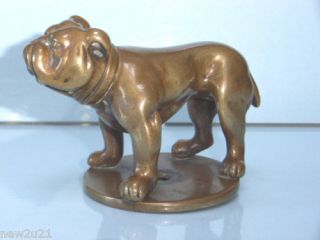 Antique Bronze Bulldog Car Mascot Hood Ornament