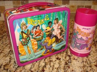 RARE Vintage 1971 Sid Marty Krofft Bugaloos Metal Lunchbox Thermos
