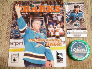 San Jose Sharks St Patricks Day Mystery Puck Sale 3 17 12 with Ticket