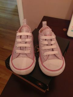 Converse Kids Chuck Taylor All Star Pink Sparkly Shoes Sneakers Girl