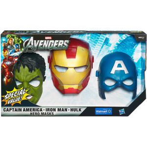 The Avengers Hero Masks Iron Man Captain American and Hulk New