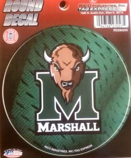 Marshall Thundering Herd 4 Round Decal Bumper Sticker Football