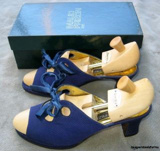 Maud Frizon $255 Women’s Blue Mules Heels Pumps Shoes 10 40