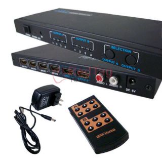 in 2 Out HDMI Matrix Switch PS3 HDTV 1080p w Remote