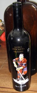 Maurice Rocket Richard Montreal Canadiens Wine Bottle