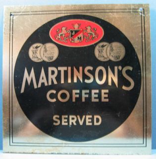 Old Authentic Martinsons Coffee Served Old Tin Sign AD697