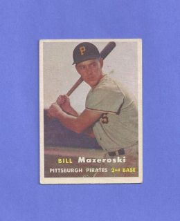 1957 Topps 24 Bill Mazeroski RC EX MT