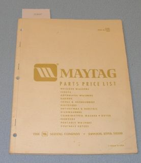 Maytag Parts Price List No 0570