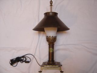 Paris Istanbul Orient Express Lamp Brass Claw Foot Brass shade