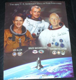  Astronaut HOF Induction signed poster KSC Fullerton McCandless Allen