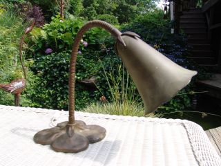 McClelland Barclay Bronze Lily Table Desk Lamp Art Nouveau Tulip Old