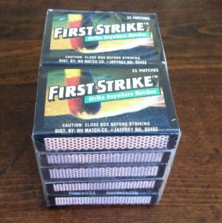  Strike Strike Anywhere Matches 1 Pkg 10 Boxes 32 Wooden Matches Each