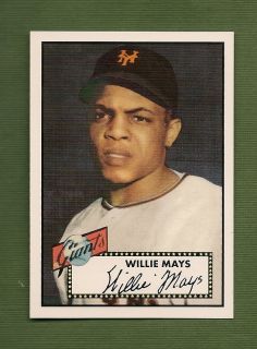 Willie Mays 1952 Rookie Reprint Card