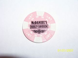 New Harley Davidson McDaniels South Bend in Indiana Poker Chip Pink