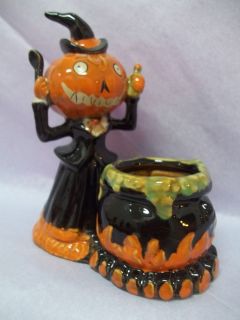 Yankee Candle First Year 2011 Pumpkin Witch Cauldron Like Boney Bunch