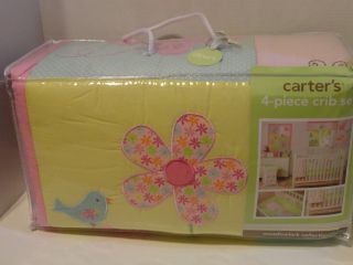 Carters MEADOWLARK COLLECTION Baby Girl Nursery Crib Bedding Set PINK