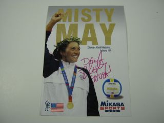 Misty May Go USA Beach Volleyball Gold Medal Autographed 5x7