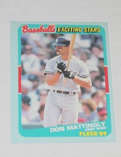 Don Mattingly 1989 Fleer Baseballs Exciting Stars 31