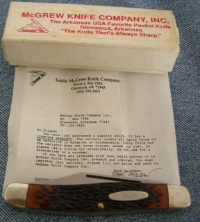 McGrew Hillbilly Classic Stockman by Camillus Folding Pocket Knife