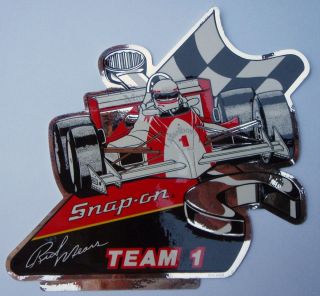 SNAP ON Tools Rick Mears TEAM 1 Original Vintage Racing Decal Sticker