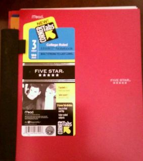Red Mead Five Star College Ruled Advance Notebook 5 Subject 200 Sheets
