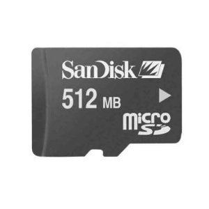 SanDisk Flash Memory Card 512 MB MicroSD SD Adapter