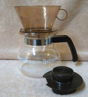 Vtg Melitta 4 Cup Stove Top Camping Glass Drip Coffee Pot Maker