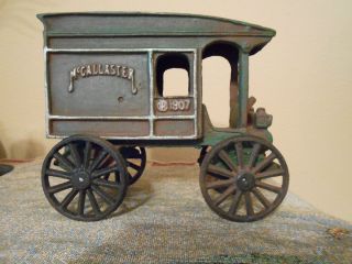 Vintage Cast Iron “McCallister” Milk Truck 1907