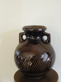 Pottery Pitcher Vase Kibbutz Kfar Menachem Hand Decorated