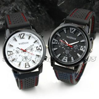  Mens Military Pilot Aviator Army Silicone Outdoor Sport Wrist Watch