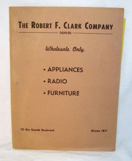 195Os Robert Clark Wholesale Catalog Meier Pohlmann Dinettes Mid
