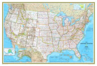 Rand McNally United States USA US Large Wall Map Poster
